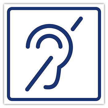 Тактильная пиктограмма «Доступность для инвалидов по слуху», ДС84